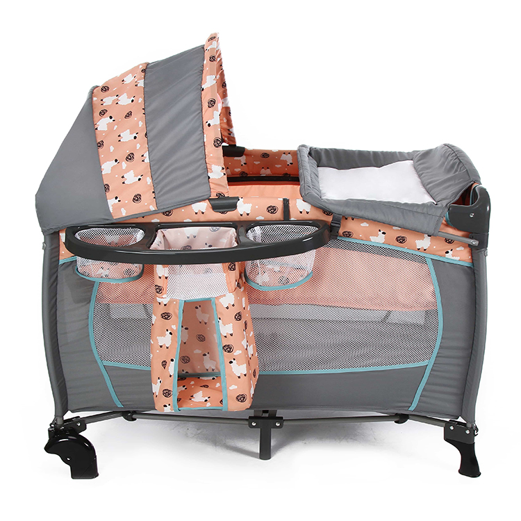 Манеж со стальной рамой для детей от 0 до 3 лет, детская дорожная кроватка с сеткой для кровати, детские кроватки