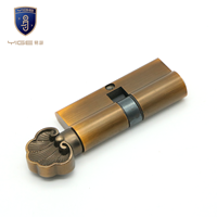 Serrure de porte cylindrique en laiton de 70 mm en gros avec 3 clés informatisées pour accessoires de quincaillerie de portes de salle de bain et de salle à manger