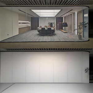 ฉากกั้นสำนักงานแบบโมดูลาร์กระจกนิรภัยอัจฉริยะ พร้อมฉนวนกันเสียง ดีไซน์ทันสมัย สำหรับใช้ในโรงพยาบาลและโรงเรียน ฉากกั้นแบบพกพา - Product Image 3