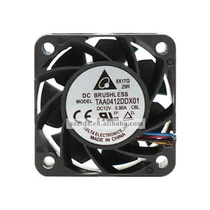 Delta 4020 fan 40mm 4cm TAA0412DDX01 12V 0.9A 12volt fan cooler 40x40x20mm axial flow brushless high speed 4Pin PWM cooling fans