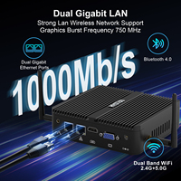 Mini PC Industrial sin Ventilador N100 SSD, 2 Puertos Seriales RS232, 2 Puertos LAN GbE, 2 Puertos USB 3.0, 2 Puertos USB 2.0, Antena de Audio, Alimentación CC, Compatible con Win10/11/Linux