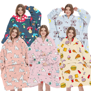Oem Valentine Xmas Quà Tặng quá khổ hoodie chăn mặc hoodie áo chăn với tay áo TV chăn - Product Image 1