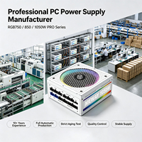 Alimentations PC RGB750/850/1050 PRO très vendues, entièrement modulaires, alimentation ATX pour ordinateur de bureau de jeu