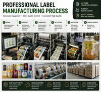 Autocollants personnalisés pour boissons en conserve, étiquettes enveloppantes avec code-barres, film résistant au gel pour thé glacé, café, soda infusé, limonade