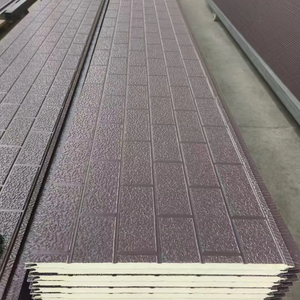 Hiện đại chống cháy PU Tấm bánh sandwich nóng bán cách nhiệt bên ngoài bức tường trang trí mặt tiền tấm phòng lạnh hội thảo sinh thái thân thiện - Product Image 2