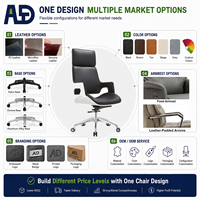 Fauteuil de Visiteur Ergonomique Pivotant à Dossier Ouvert en Cuir PU, Chaise de Bureau Cantilever à Tube Chromé pour Salon et Hôtel - Vente en Gros