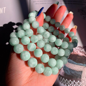 Cream Green Natural Stone String Bead Green <strong>Larimar</strong> <strong>Bracelet</strong> for Women Men Friendship Couple <strong>Jewelry</strong> - Product Image 2