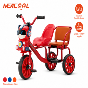 CE EN71 Certified Kids Tricycle Tandem Double Seat Children <strong>Trike</strong> Factory OEM 3 Wheel Ride on Toy for Toddlers Boys <strong>Girls</strong> - Product Image 1