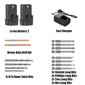 Perceuse sans fil durable 16,8 V avec fonction percussion et mandrin auto-serrant 10 mm pour l'entretien d'atelier, compatible OEM - Product Image 6