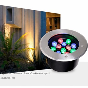 ไฟ LED ฝังพื้นสำหรับสวนกลางแจ้งแบบฝังไฟกระแสตรง DC AC 12แบบกลม6W