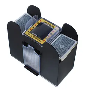 Mélangeur de cartes 2-4-6 Deck Machine électrique automatique à piles pour cartes à jouer au poker pour jeux à la maison
