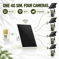 Outdoor açık 4MP kablosuz güneş 4G yönlendirici Wi-Fi kamera kiti IP66 su geçirmez 200m istikrarlı ağ güneş güvenlik kamera sistemi