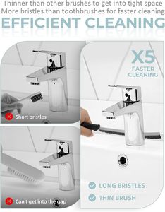 Cleaning Brush - Hard Bristle Crevice Cleaning Brush, Multifunctional <b>Gap</b> Scrub Brush, Home Essentials, Bathroom Cleaner Tools - Product Image 6
