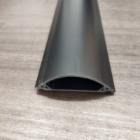 Revêtement de sol en PVC, cache-câbles électrique noir, gouttière pour câbles