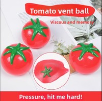 Jouet anti-stress en forme de tomate, boule de compression souple à presser, en caoutchouc, pour les 7-14 ans, vente en gros directe d'usine, Zhejiang
