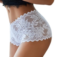 ZhenShangMei Vente Chaude Culottes Femme Sexy String Tanga Taille Basse Sous-vêtements Doux Respirants T-Back Transparent Dentelle
