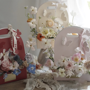 Ngày Valentine Thiết Kế Mới Xách Tay Giá Rẻ Bó Hoa Giấy Quà Tặng Bao Bì Hộp Cho Người Bán Hoa - Product Image 1