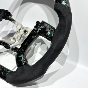 Volant en cuir Alcantara en fibre de carbone forgé vert directement de l'usine pour Chevrolet <span class=keywords><strong>Silverado</strong></span> - Product Image 2