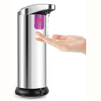 Distributeur automatique de savon sans contact en acier inoxydable, capteur infrarouge électrique, rechargeable, distributeur automatique de désinfectant pour les mains liquide