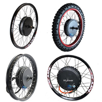 Kit de conversion de vélo électrique 48V-72V 5000W 8000W 3000W avec moteur de moyeu arrière et batterie de moto, dropout 135-150mm