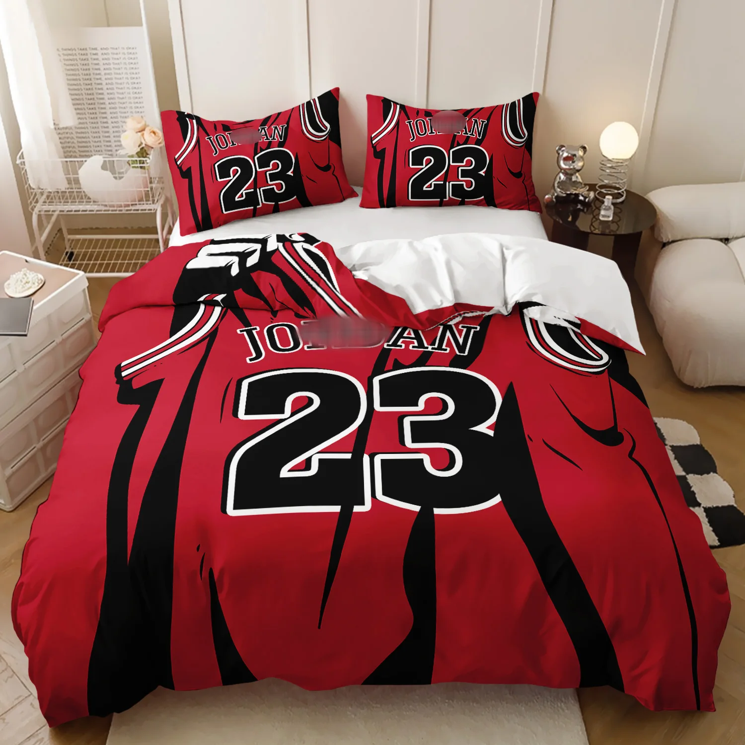 High quality 23 basketball duvet cover set 3D digital printing designer bedding brand