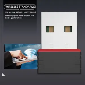 Custom Logo Wi-Fi Dongle High Gain 150Mbps Wireless Antenna Computer Mini USB WiFi Adapter Unpackaged