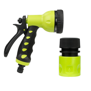 प्लास्टिक अनुकूलित 7 पैटर्न 1/2 "एब्स टीपीआर एडजस्टेबल सिंचाई गार्डन कार वॉश नली नोजल जेट स्प्रे बंदूक सेट - Product Image 1