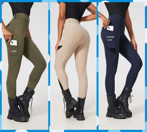 โรงงานผู้ผลิตขายส่ง ชุดเลกกิ้งขี่ม้าซิลิโคนสำหรับผู้หญิง ชุดชั้นในสำหรับขี่ม้า เสื้อผ้าขี่ม้า - Product Image 3