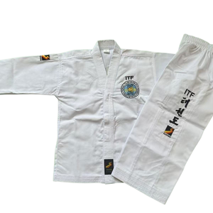 <span class=keywords><strong>Uniforme</strong></span> <span class=keywords><strong>de</strong></span> <span class=keywords><strong>Taekwondo</strong></span> ITF Quteng, Ligero, para Entrenamiento, Unisex, Material Acanalado, <span class=keywords><strong>Uniforme</strong></span> <span class=keywords><strong>de</strong></span> Cinturón Negro <span class=keywords><strong>de</strong></span> <span class=keywords><strong>Taekwondo</strong></span> ITF - Product Image 1