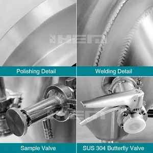 Tanque de fermentación de cerveza, equipo de fabricación de fermentación de 1000L, 1500L, 2000L
