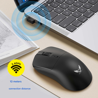 Souris sans fil ergonomique mini 2,4 G pour jeux, 1600 DPI, alimentée par batterie, pour ordinateurs portables ou de bureau, en stock