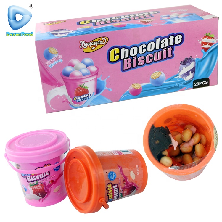 Горячая Распродажа, оптовая продажа, маленькие бочонки с чашкой звезды, клубничным вкусом, шоколадным печеньем