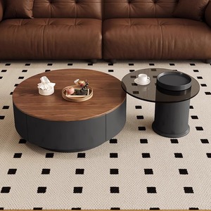 Moderno e avanzato tavolo da caffè in <span class=keywords><strong>rovere</strong></span> solido creativo semplice stile antico medio per la casa soggiorno luce combinazione <span class=keywords><strong>di</strong></span> lusso - Product Image 5