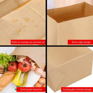 Bolsa de Papel Kraft Marrón Personalizada con Impresión, Apta para Alimentos, Biodegradable, con su Propio Logotipo, para Pizza, Leche, Azúcar - Product Image 5