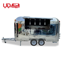 Remorque alimentaire personnalisée USA UK Burger van en acier inoxydable Remorque de restauration mobile Camion de restauration en acier inoxydable entièrement équipé