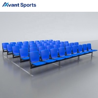 Chaises de stade modulaires empilables Avant Sports |   Pliable, installation rapide et gain de place |   Sièges temporaires en HDPE pour événements sportifs
