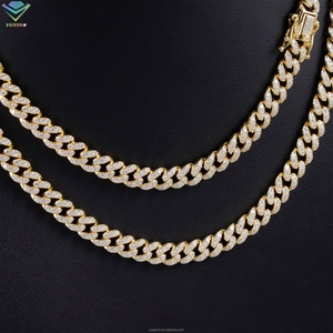 Nuevo Diseño, Cadena Cubana de Una Sola Hilera de 6mm 8mm 10mm, Collar de Plata de Ley 925 con Moissanita, Joyería Hip Hop, Collar y Pulsera - Product Image 3