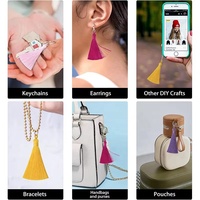 Frange de gland en soie rayonne colorée pour la fabrication de bijoux utilisation décorative polyvalente sur les textiles de maison vêtements rideaux téléphones portables