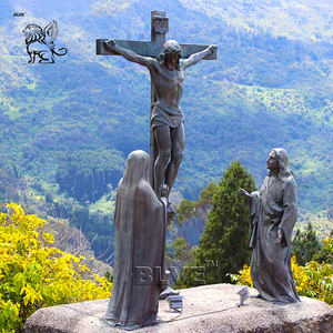 BLVE exterior grande Metal fundición bronce Jesús Cruz escultura cobre cristiano religioso <span class=keywords><strong>Dios</strong></span> estatua para <span class=keywords><strong>Iglesia</strong></span> - Product Image 1