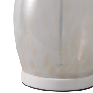 Tavolino Rotondo con Piano in Marmo e Base in Vetro per Arredamento Casa, Comodino e Pezzo d'Accento per Piccoli Spazi - Product Image 5