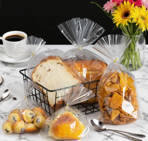 Bolsas de galletas BOPP transparentes, correas, bolsas de dulces, patrón de lunares blancos, materiales reciclados utilizados para envasar magdalenas para hornear - Product Image 3