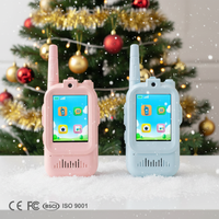 Pack de 2 Interphones Vidéo Sans Fil Créatifs, Cadeau pour Enfants, Caméra, Changeur de Voix, Résistant à l'Eau, Antidérapant, Camping en Plein Air