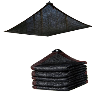 Filet d'ombrage tissé en PEHD ignifuge, direct usine, taux d'ombrage 90%, en stock, 180g/m², noir, vert, jaune, marque DM, carré - Product Image 1