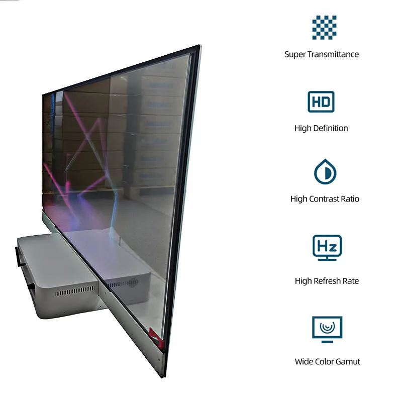 Schermo oled trasparente da 55 pollici supporto LW550JUL-HMA1 per macchine pubblicitarie digitali HDM/Android, schermo oled trasparente