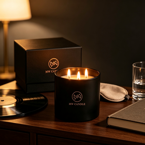 Candela Profumata di Lusso a 3 Stoppini in Cera di Soia, Naturale, per Aromaterapia, Regalo, Decorazione, Etichetta Privata, OEM - Product Image 1