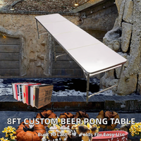 8ft Maßgefertigter Farbiger Metallrahmen Moderner Outdoor Klappbarer Beer Pong Tisch