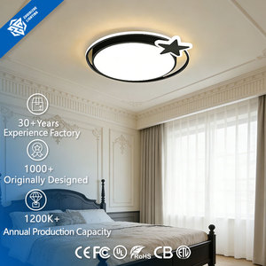 Plafonnier LED Circulaire Minimaliste Moderne AC 220V IP44 pour Salle à Manger, Salon, Chambre, Hôtel avec Té<span class=keywords><strong>l</strong></span>écommande, Couvercle en Acrylique et Structure en Acier - Product Image 1