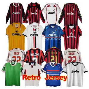 Camisas retrô reais, uniformes de futebol Gullit Maldini Van Basten, camisetas de futebol, camisas Kaka Inzaghi PIRLO SHEVCHENKO BAGGIO