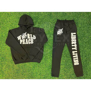 Conjunto de ropa deportiva para correr de 100% algodón para hombre, sudaderas con capucha para gimnasio, chándal de entrenamiento a la venta para deportes de invierno - Product Image 1