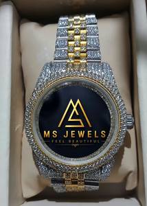 Best Quality Moissanite Diamond <b>Watch</b> for Men <b>Iced</b> <b>Out</b> Fashion Wristwatch with Brilliant Stone Details for Daily Wear For Sale - Product Image 2